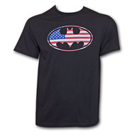  Batman American Flag Logo T-Shirt