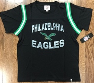 47 Brand Mens Philadelphia Eagles Jet Black Legacy First String Tee Shirt