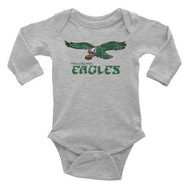 Philadelphia Eagles Old School Inspired Infant long sleeve one-piece